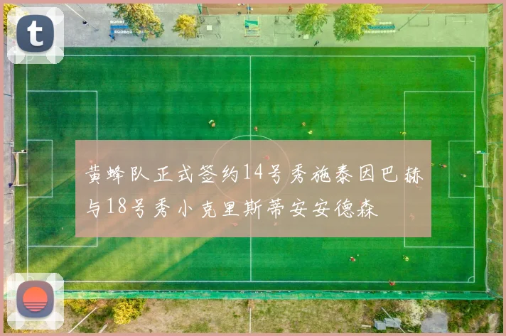 黄蜂队正式签约14号秀施泰因巴赫与18号秀小克里斯蒂安安德森